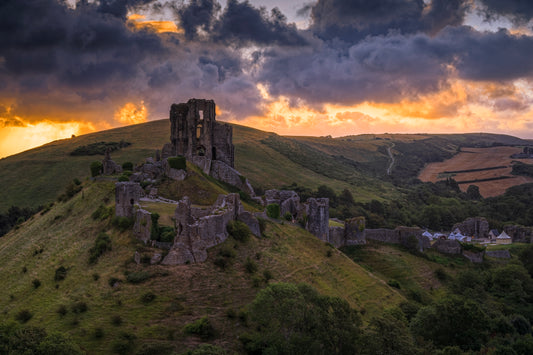 Tirage d'Art Photo Corfe Castle, England